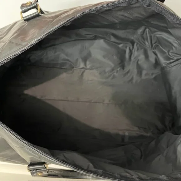Vintage Anne Klein Black Quilted Weekend Duffle Bag - Picture 7 of 7